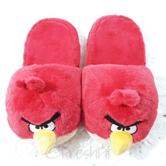 red bird slippers